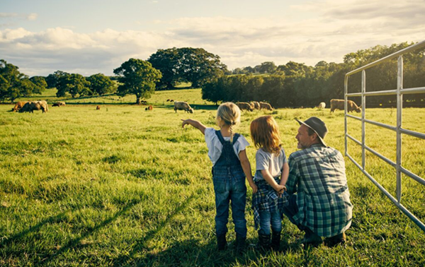 illustratieve foto collectief-variabel-pensioen-vader-kinderen-wei