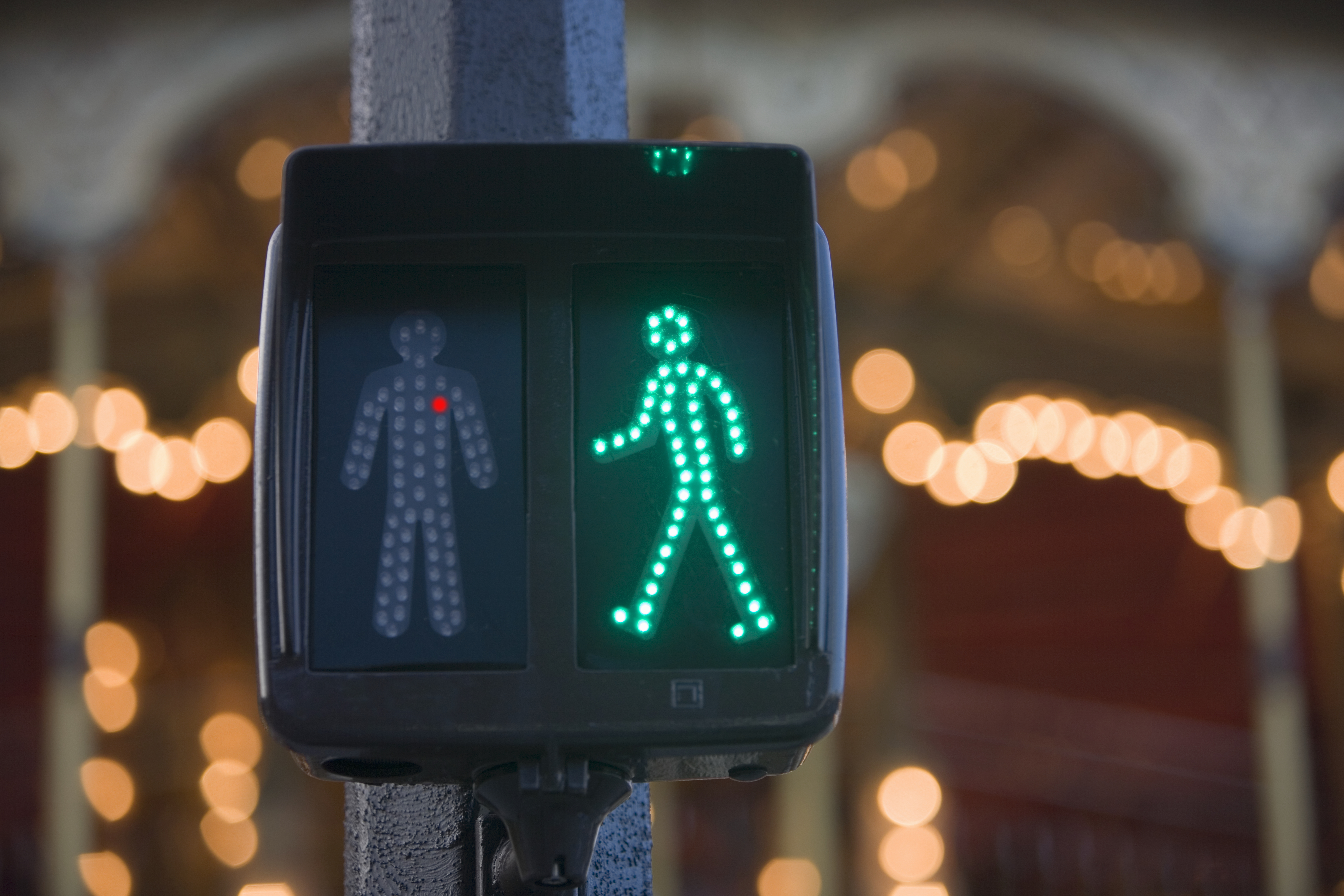 Een foto van het mannetje van het stoplicht