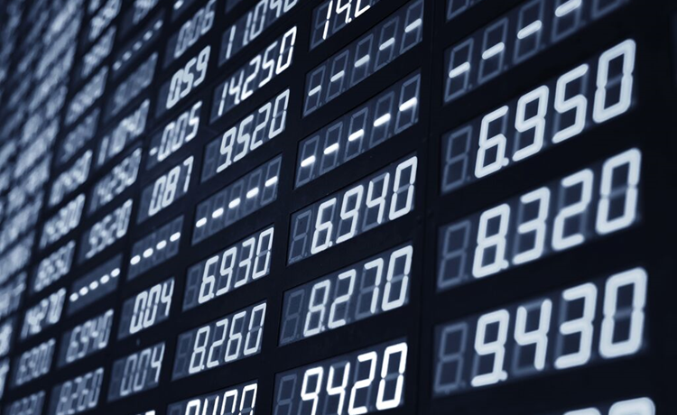 Illustratie waardes aandelenbeurs