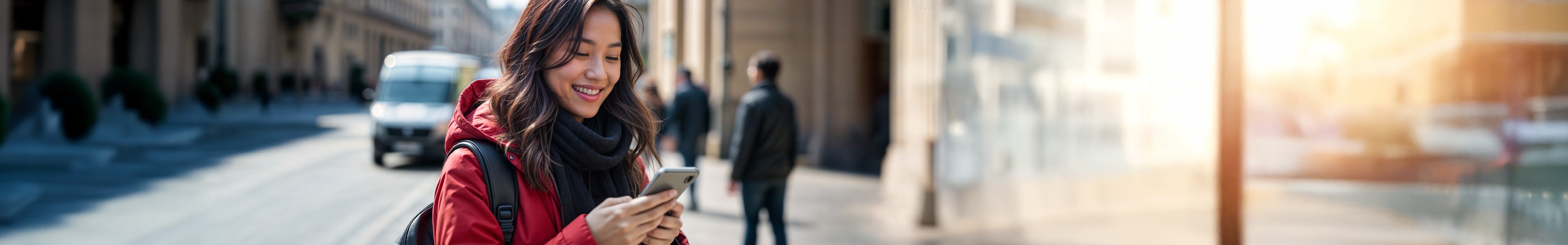 vrouw kijkt op haar mobiele telefoon